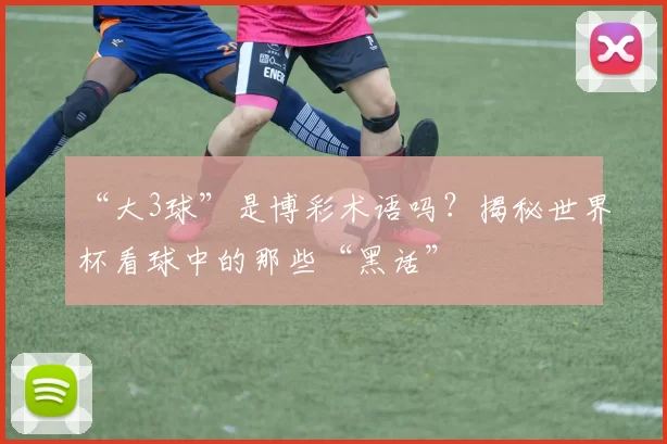 “大3球”是博彩术语吗？揭秘世界杯看球中的那些“黑话”