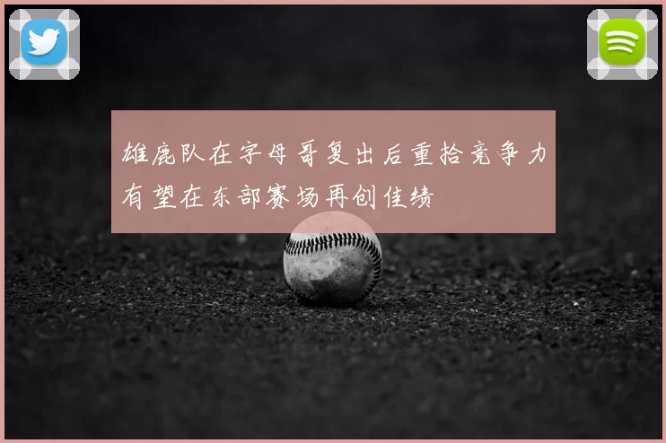 雄鹿队在字母哥复出后重拾竞争力有望在东部赛场再创佳绩